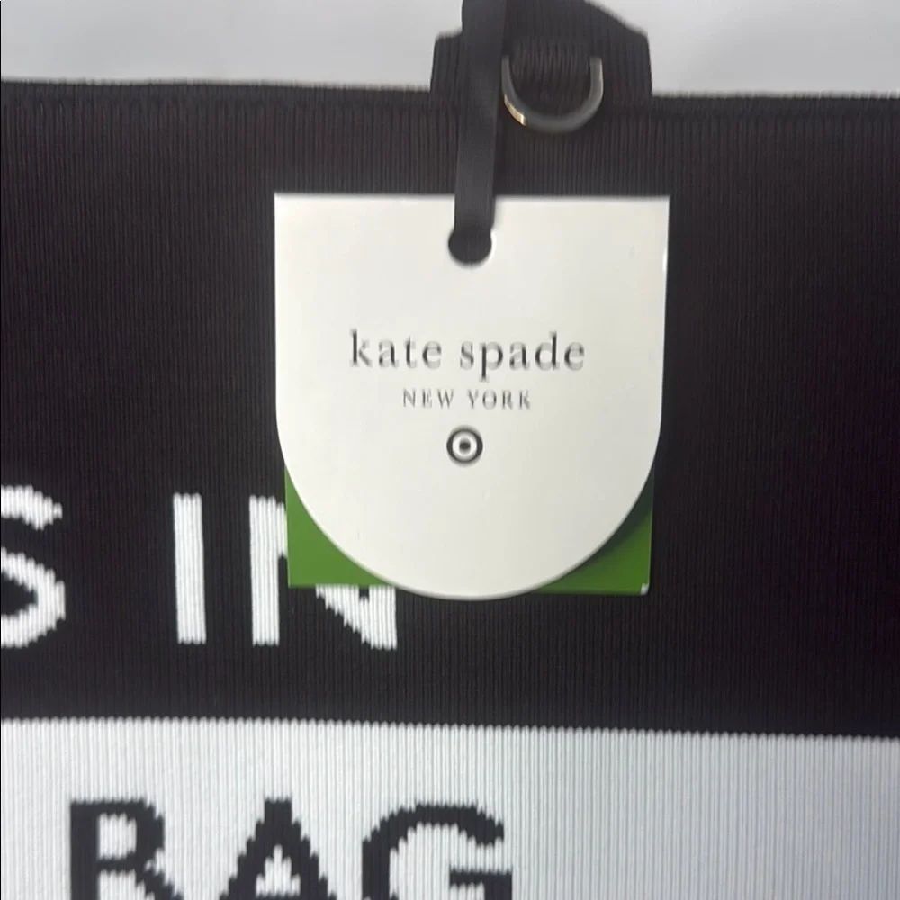 Kate Spade knit color block Black and White Tote Bag NWT